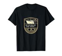 No Crying on the Yacht Style côtier rétro T-Shirt