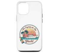 No Crying on the Yacht Sunset Champagne Scène Coque pour iPhone 12/12 Pro