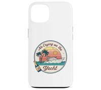No Crying on the Yacht Sunset Champagne Scène Coque pour iPhone 13