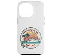 No Crying on the Yacht Sunset Champagne Scène Coque pour iPhone 13 Pro