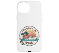 No Crying on the Yacht Sunset Champagne Scène Coque pour iPhone 15 Plus