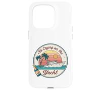 No Crying on the Yacht Sunset Champagne Scène Coque pour iPhone 15 Pro