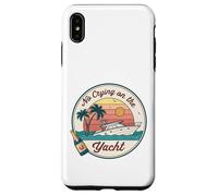 No Crying on the Yacht Sunset Champagne Scène Coque pour iPhone XS Max