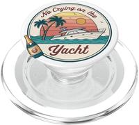 No Crying on the Yacht Sunset Champagne Scène PopSockets PopGrip pour MagSafe