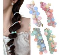 No Damage Soft Elastic Spiral Hair Ties, Spiral Elastic Hair Bands, Twisted Hair Wire Pony Hairwire, for Women & Girls (c)