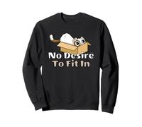 No Desire to Fit in A Box Chat Sarcastique Sweatshirt