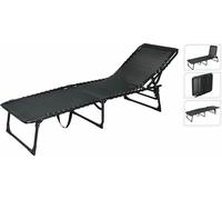 NO DISPONIBLE 90555 FOLDING METALLIC LOunger Noir, Multicolore, Standard
