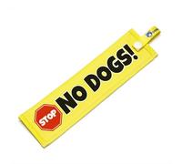 NO DOGS! Manchon de sensibilisation à l'espace pour chiens réactifs, réfléchissant, imperméable, double face, à enfiler pour la laisse (jaune, panneau stop)