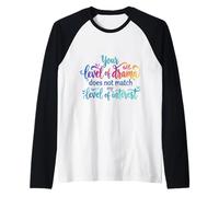 No Drama Citation drôle Sarcastique Style Aquarelle Manche Raglan