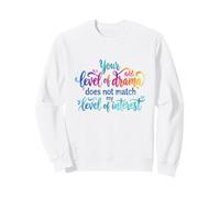 No Drama Citation drôle Sarcastique Style Aquarelle Sweatshirt