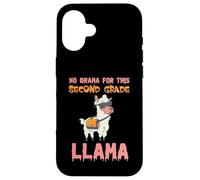 No Drama for This Second Grade Lama Funny Back to School Coque pour iPhone 16