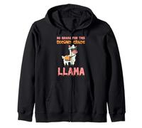 No Drama for This Second Grade Lama Funny Back to School Sweat à Capuche