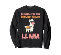 No Drama for This Second Grade Lama Funny Back to School Sweatshirt