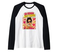 No Drama Just Coffee Lover Art Rétro Comic Book Style Art Manche Raglan