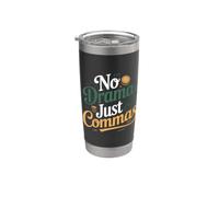 No Drama Just Commas Mèmes de ponctuation de grammaire Gobelet isotherme en acier inoxydable double paroi