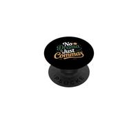 No Drama Just Commas Mèmes de ponctuation de Grammaire PopSockets PopGrip Adhésif