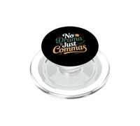 No Drama Just Commas Mèmes de ponctuation de Grammaire PopSockets PopGrip pour MagSafe