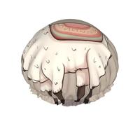 No Drama Lama Bonnet de douche réutilisable élastique imperméable pour femme et homme Grand bonnet de douche double couche pour cheveux longs, tresses
