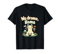 No Drama Llama Chill Vibes Graphique de santé mentale T-Shirt
