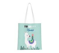 No Drama Llama Sac à bandoulière décontracté Sac à main réutilisable Shopping Voyage Sac d'épicerie Fourre-tout Cadeaux pour femme