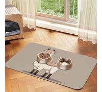 No Drama Llama Tapis d'alimentation pour animal domestique 30 x 45 cm, tapis absorbant pour gamelle de nourriture et d'eau, tapis de nourriture pour chat en cuir synthétique, tapis imperméable à