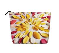 No Drama Llama Trousse à cosmétiques pour femme - Organiseur de voyage portable avec fermeture éclair, Pétales de fleurs, Taille unique