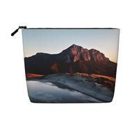 No Drama Llama Trousse à cosmétiques pour femme - Organiseur de voyage portable avec fermeture éclair, Montagne au lever du soleil, Taille unique