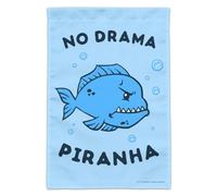 No Drama Piranha Drapeau humoristique pour jardin