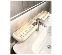 No-Drill Aluminum Alloy Over-Faucet Bathroom Shelf - Vanity Organizer for Toiletries, Cosmetics, and Bathroom Essentials(23.6x5.2x1.65in)