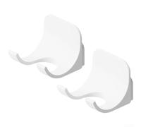 No Drill Hair Dryer Holder Wall Mount ABS With Cable Organizer | ABS, Strong No Drilling, Fits Dryers Up To 8cm, Cable Management, Modern Bathroom Decor, Pack Of 2