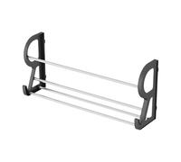 No-Drill Over the Door Shoe Rack - Stainless Steel Wall Mount Storage