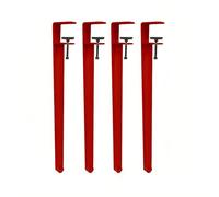 No Drill Tables Legs Support Metal Table Leg Clamp Type Support Column Table Leg Furniture Legs 4 Pcs F Shaped DIY Tables Adjustable Breakfast(71cm/Red)
