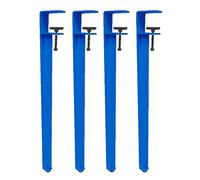 No Drill Tables Legs Support Metal Table Leg Clamp Type Support Column Table Leg Furniture Legs 4 Pcs F Shaped DIY Tables Adjustable Breakfast(40cm/Deep Blue)