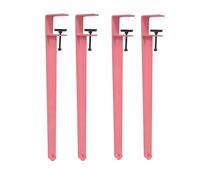 No Drill Tables Legs Support Metal Table Leg Clamp Type Support Column Table Leg Furniture Legs 4 Pcs F Shaped DIY Tables Adjustable Breakfast(76cm/Pink)
