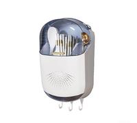 No Drill Wall Chopstick Holder Dry Wet Separation(Blue)