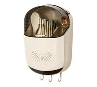 No Drill Wall Chopstick Holder Dry Wet Separation(White)