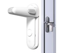 No Drilling Modern, Child Door Safety, 4.84x1.77x2.76 Inch Guard with Button Release Mechanism, High- ABS Hardware, Ergonomic Design with Contemporary Style, Safety Accessory for Apartment