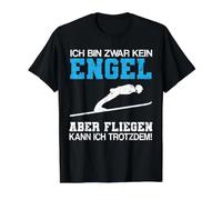 « No Engel Aber Fliegen Kann ich Malgré Tout Sauter à Ski. » T-Shirt Graphique avec Valeur, Homme, Noir, M