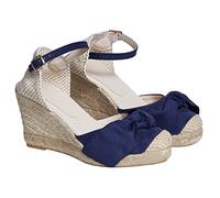No ES lo mismo - Sandales Ou Espadrilles | Paillettes en Jute pour Femme avec Queue - Pointe fermée été 2020 Esparto Sandales Mode - Noir doré argenté Clasic Couleur Unie Taille 35 à 41