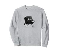 No Escape Key Computer Humour Funny Esc Button Tech Witty Art Sweatshirt