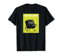 No Escape Key Computer Humour Funny Esc Button Tech Witty Art T-Shirt