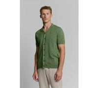 No Excess Pullover Short Sleeve Full Button Polo Solid Jacquard Green Taille: XL | Casual chemises Outlet | Homme | Vert