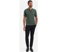 No Excess Pullover Short Sleeve Polo Zip Solid Jacquard Dark Green Taille: XXXL | Pulls Outlet | Homme | Vert