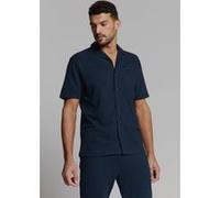 No Excess Shirt Short Sleeve Jersey Revers Collar Solid Terry Deep Blu Taille: S | Casual chemises Outlet | Homme