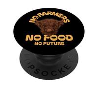 No Farmers No Food No Future (Motif Vache) PopSockets PopGrip Adhésif