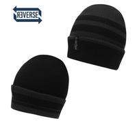 NO FEAR Bonnet Réversible Double Face Noir / Gris Foncé Homme