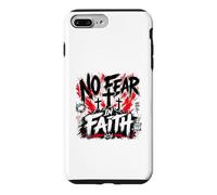 No Fear in Faith Christian Romans 8 31 Verset Coque pour iPhone 7 Plus/8 Plus