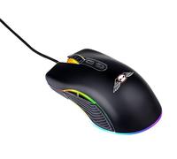 No Fear Souris de Jeu - 7200dpi - Souris RVB avec éclairage LED - Câble de 1,5 m - Port USB 2.0 - Noir