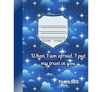No Fear with God - Christian Composition Notebook for Kids: Bible Verse Notebook with Psalm 56:3 | College Ruled | Inspirational Notebook for School & Home