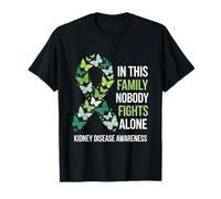 No Fighting Alone Family Support de Sensibilisation aux Maladies rénales T-Shirt